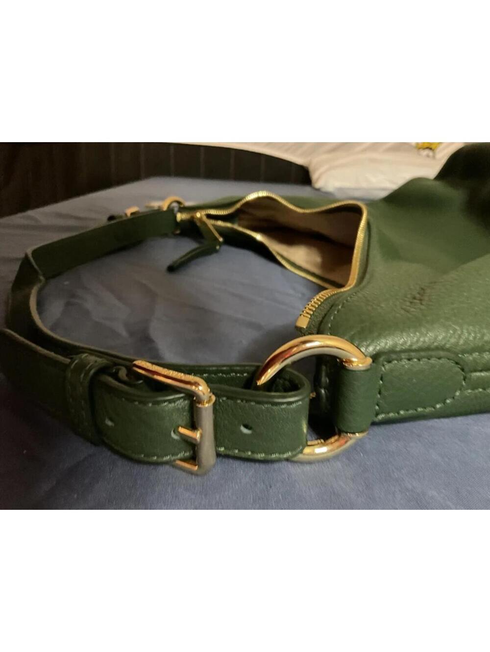 Michael Kors Emerald green Lupita large leather hobo bag - Picture 8 of 13